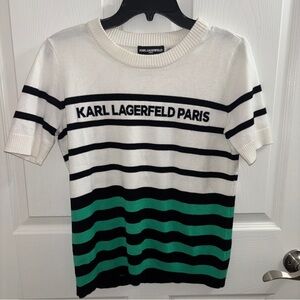 Karl Lagerfeld White Knit Top